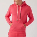 Essential Waves Pullover Hoodie // Red (XS)