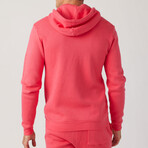 Essential Waves Pullover Hoodie // Red (XS)