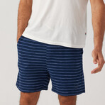 Capri Stripe Short // Indigo (XL)