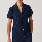 Riviera Terry Cabana Shirt // Indigo (L)