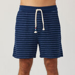 Capri Stripe Short // Indigo (XL)