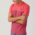 Capri Stripe Yolk Crew // Red (M)