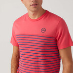 Capri Stripe Yolk Crew // Red (M)
