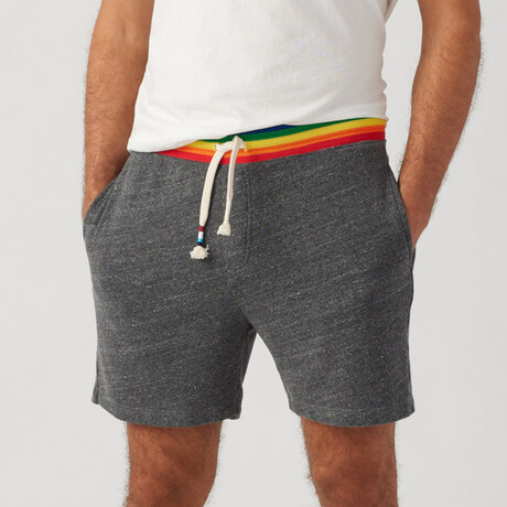 Rainbow Stripe Short // Heather (XS)