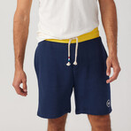 Color Block Short // Indigo + Yellow (L)