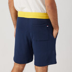 Color Block Short // Indigo + Yellow (L)