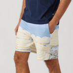 Beach Club Short // Light Blue + Ecru (S)