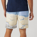 Beach Club Short // Light Blue + Ecru (S)
