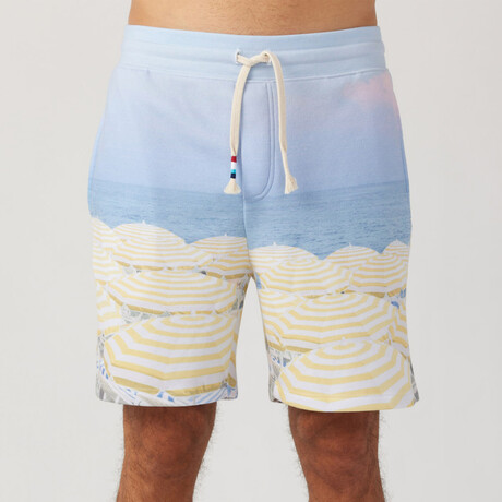 Beach Club Short // Light Blue + Ecru (XS)
