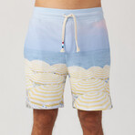 Beach Club Short // Light Blue + Ecru (S)