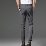 Pinstripe Chino Pants // Dark Gray (33)