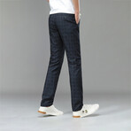 Plaid Chino Pants // Navy Blue (30)