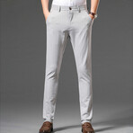 Pinstripe Chino Pants // Light Gray (36)