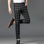 Plaid Chino Pants // Style 3 // Black (30)