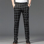 Plaid Chino Pants // Style 3 // Black (31)