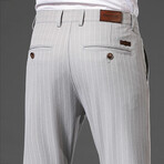 Pinstripe Chino Pants // Light Gray (33)