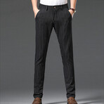 Pinstripe Chino Pants // Black (36)