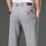 Pinstripe Chino Pants // Gray (36)