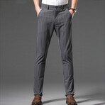 Pinstripe Chino Pants // Dark Gray (32)