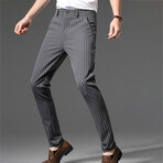 Pinstripe Chino Pants // Dark Gray (34)