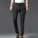 Pinstripe Chino Pants // Black (30)