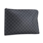 Louis Vuitton // Zip Around Pochette Jour Damier Graphite GM // Black