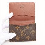 Louis Vuitton // Monogram Annveloop Cult de visite Card case // Brown