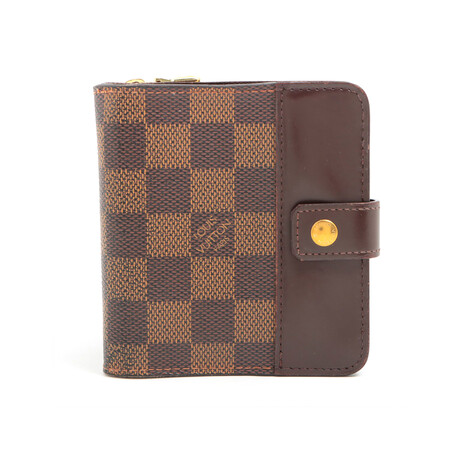 Louis Vuitton // Damier Compact Zip Wallet    // Brown