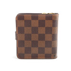 Louis Vuitton // Damier Compact Zip Wallet    // Brown