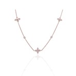 18K Rose Gold Diamond Necklace // 36" // New