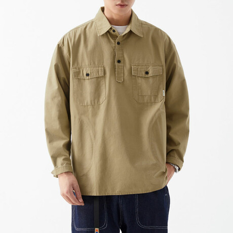 Shirt Jacket // Khaki (XS)