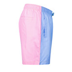 Moss Quad Color Block Swim Short // Blue + Green + Orange + Pink (L)