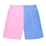 Moss Quad Color Block Swim Short // Green + Orange + Pink + Blue (XL)