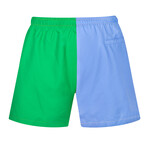 Moss Quad Color Block Swim Short // Orange + Pink + Green + Blue (XL)