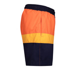 Seahorse Color Block Swim Short // Orange + Yellow + Navy (M)