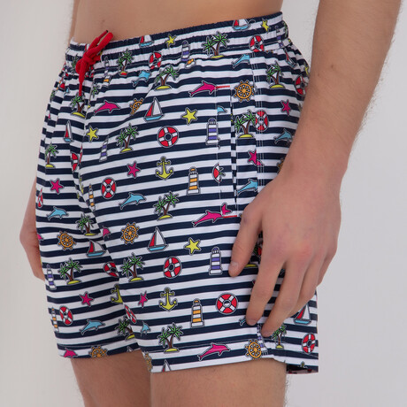 Fisher Beach Print Swim Short // Multicolor (S)