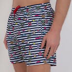 Fisher Beach Print Swim Short // Multicolor (XL)