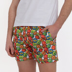 Fisher Bottle Cap Print Swim Short // Multicolor (XL)