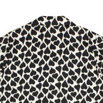 Love Hearts STW Bowling Shirt // Black + White (L)