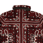 Red Printed Bandana Track Jacket // Red (L)