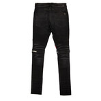 Cotton Pink Velvet Skinny Jeans // Black (31)