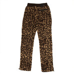 Leopard Print Sherpa Pants // Brown (XS)