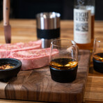 Nesh // Glass Tumbler With Chilled Coaster // Set Of 2