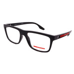 Prada Sport // Men's PS02OV 1AB1O1 Square Optical Frames I // Black