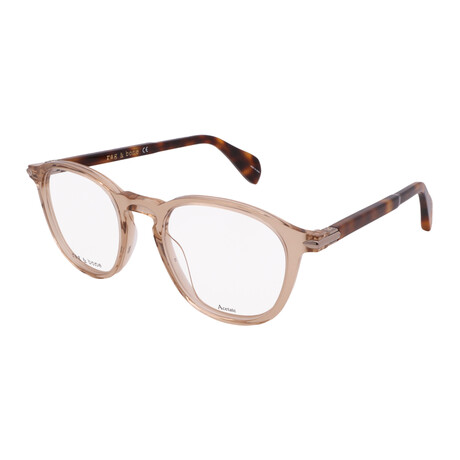 Rag & Bone // Men's RNB7020 O9Q Round Optical Frames // Champane Crystal Havana