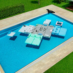 Modul'Air 3-in-1 Inflatable Sofa / Pool Float / Double Lounger (Matte Black)