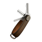 Crazy Horse Leather Key Organizer (Obsidian + Red)