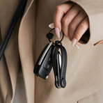 Pebbled Leather Key Organizer (Amber)