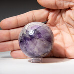 Genuine Polished Amethyst 2" Sphere With Acrylic Display Stand