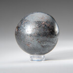 Genuine Polished Hematite 1.5" Sphere With Acrylic Display Stand